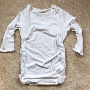 White Maternity Longsleeve Top